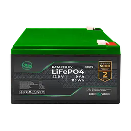 Акумулятор GV LiFePO4 12 V (12,8 V) - 9 Ah (115 Wh)