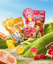 Жувальні цукерки Xinqitian Disney Zootopia Raspberry Candy 75г - мініатюра 7