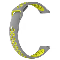Силіконовий ремінець Active Air для Smart Watch 20mm Gray / Yellow