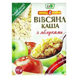 Каша вівсяна Еко з вершками і яблуком 41 г