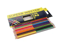 Олівці кольорові MARCO Олівці Superb Writer 24 кольори 12шт №4110-12CB двосторон