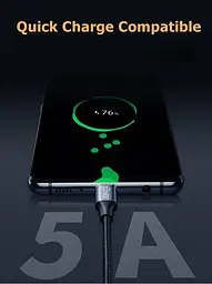 Кабель USB-C - USB-C 3.1 Gen2 10Gbps Передача даних, 100W 20V/5A 3.3ft USB Type C PD Швидкий зарядний кабель 4K Відеовихід - мініатюра 6