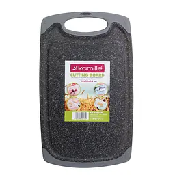 Дошка обробна Kamille, 40х24х0,8 см, сірий-мармур (KM-10059A) - мініатюра 2