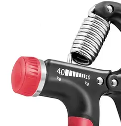 Еспандер кистьовий PowerPlay PP-4323 з регульованим навантаженням 10-40 кг Strength Grip Чорно-червоний (PP_4323_Bl/Red) - мініатюра 4