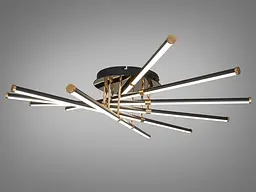 Сучасна стельова LED-люстра Diasha SX8259/6BK, 140W, діаметр 100 см - мініатюра 2