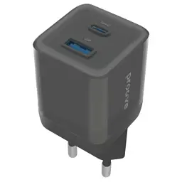 Мережевий зарядний пристрій Proove Pure GaN Plus, чорний, 30 Вт, 1xType-C (PD3.0) / 1xUSB (QC3.0) (WCPU30111201)