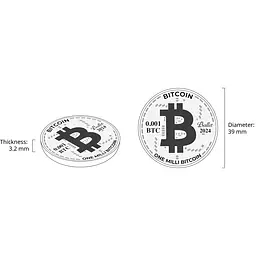 Криптогаманець Ballet Physical Bitcoin One Milli Bitcoin - фізичний біткоїн, баланс не поповнений (197644340835) - мініатюра 12