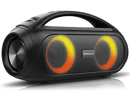 Портативная колонка бумбокс REAL-EL RX745 Boombox 40W Bluetooth TWS, RGB, Black - мініатюра 3