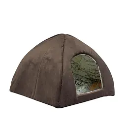 Будиночок для кота Пухнастики Юрта 40x40x35 см шоколадний