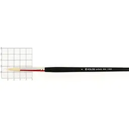 Пензель синтетика кругла Milk 1108R № 4 довга ручка Kolos