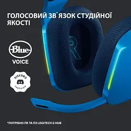 Навушники Logitech G733 Lightspeed Wireless RGB Gaming Headset Blue (981-000943) - мініатюра 9