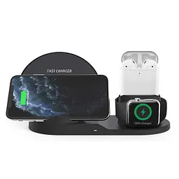Бездротовий зарядний пристрій для телефона 3-in-1 Fast Charge 2 A 10 W безконтактний заряджання для айфона - мініатюра 6