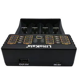 Зарядний пристрій LiitoKala Lii-402, 4x(Lion/NiMH/NiCd), Power Bank function - мініатюра 4