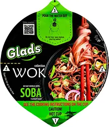 Локшина швидкого приготування Glads Soba Wok з соусом 95 г - мініатюра 2