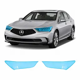 Антигравійна захисна бронеплівка за лекалами для Acura RLX I facelift 2018-2020 - оптика (фари та ПТФ)