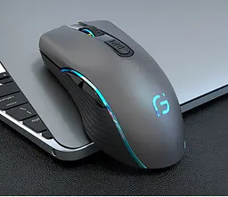 Мишка бездротова ігрова Gamousе X9 з акумулятором та підсвіткою Gray - мініатюра 2