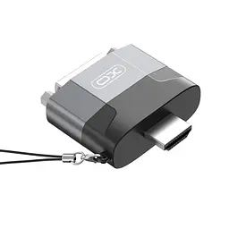 Адаптер XO HDMI-DVI (M/F) Чорний/Сірий (GB013-HDMIDVI.tranish) - мініатюра 4
