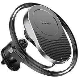 Автотримач з БЗП Hoco HW12 Guardian magnetic (air outlet) Black / Gray - мініатюра 5