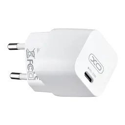 МЗП XO CE01 EU 20W PD Fast Charger Materials are CE certified White