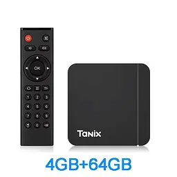 Tanix W2 4/64Gb Amlogic S905W2, Смарт ТВ приставка медіаплеєр 4K HDR, налаштування Android ATV 11 у подарунок, YouTube та фільми без реклами (Tanix W2 4/64Gb)