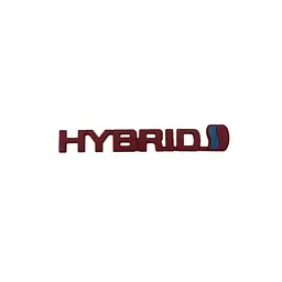 Емблема напис Hybrid Червона 132х19мм метал (на скотчі)