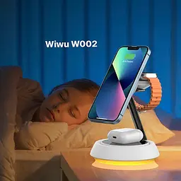 Бездротовий зарядний пристрій — настільний WiWU WI-W002 Power Air 15 W 3 в 1 для iPhone/A Apple Watch/Air - мініатюра 5