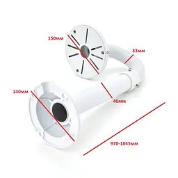 Кронштейн для камери PiPo PP-803, з поворотом для камери, білий, метал, 1.0-2m - мініатюра 2