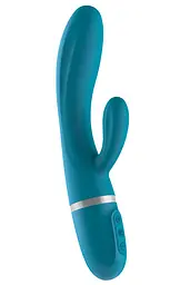 Вібратор-кролик Liebe Bend It Plus Ocean Blue, гнучкий, 2 мотори, 10 режимів - мініатюра 1