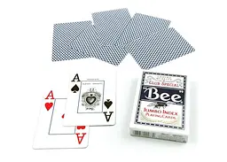 Карти гральні United States Playing Card Company Bee Jumbo Index (blue) (BeJIRB) - мініатюра 4