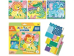 Мозаїка з наліпками Зоопарк, DoDo, 3 картинки - мініатюра 2