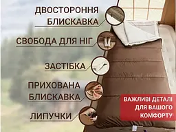 Спальний мішок Naturehike CR450 (CNH22SD011) 3 в 1 - коричневий - мініатюра 4