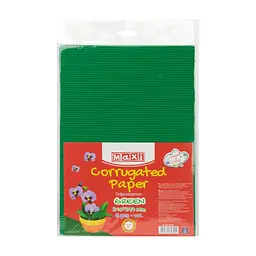 Кольоровий картон Maxi A4 Гофрокартон 21х29,7 см зелений (MX61892)