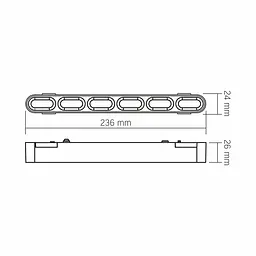Світильник МАГНІТНИЙ трековий VIDEX LD16B 11W 4000K 48V Black VIDEX (28020-000) - мініатюра 9