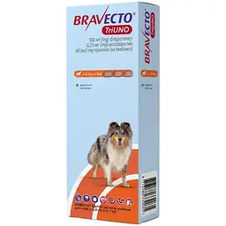 Таблетки жувальні Bravecto TriUNO 100 мг від бліх кліщів та гельмінтів для собак вагою від 5 до 10 кг 1 шт. 
