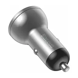 Зарядний пристрій Baseus Digital Display Dual USB 4.8A 24W silver (CCBX-0S)