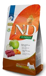 Беззерновий корм для собак малих порід Farmina N&D Grain Free PUMPKIN DOG VENISON & APPLE ADULT MIN з олениною та яблуком 2 кг
