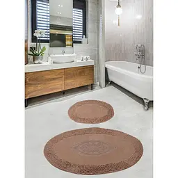 Набір килимків для ванної кімнати Diva Wazo Beige 60 x 100 + 50 x 60