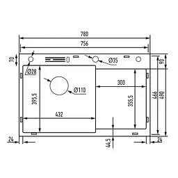 Кухонна мийка Mixxus MH7849L-HK Nano-Black MX1936, Графит - мініатюра 2