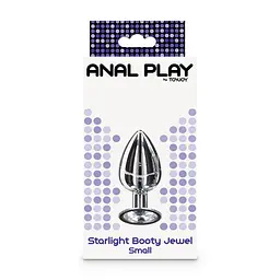Анальна пробка Anal Play Starlight Booty Jewel Small 7.2 см (сріблястий) - мініатюра 7