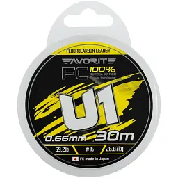 Флюорокарбон Favorite U1 FC 30 м 16/0.66 мм 59.2 lb/26.87 кг - мініатюра 2