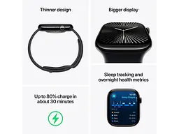 Смарт-годинник Apple Watch Series 10 GPS 46mm Silver Alu. Case w. Denim Sport Band - S/M (MWWL3) - мініатюра 3