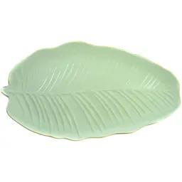 Блюдо Leaf Green Gold LIMITED EDITION kuh0016177 - мініатюра 3