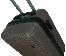 Мала пластикова валіза на колесах 45L Polo коричнева GD sum0028668 - мініатюра 7