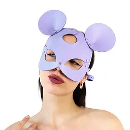 Шкіряна маска мишки Art of Sex - Mouse Mask, колір Лавандовий - мініатюра 1