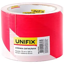 Стрічка сигнальна запобіжна для маркування небезпечних зон Unifix 75 мм x 100 м