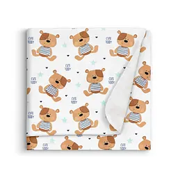 Пелюшки фланелеві Cosas Teddy Bear CS2 80х100 см, бежеві - мініатюра 2