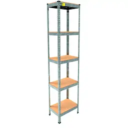 Металевий стелаж Emby Light Series (розмір 1800х450x300мм) 5 полиць ДСП до 100кг Оцинкований