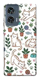 TPU чохол Demsky Cats pattern для Motorola Edge 50 Fusion