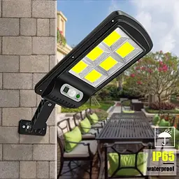 Вуличний ліхтар настіний із пультом Solar Light 6COB на сонячних батареях з датчиком руху - мініатюра 9