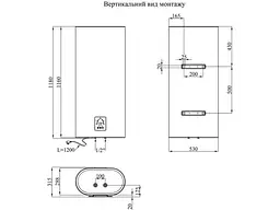 Електричний накопичувальний водонагрівач (бойлер) Kroner Flacher K100F2-D - мініатюра 7